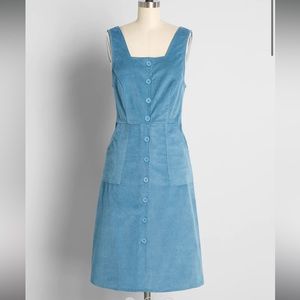 Modcloth Pretty Vacant “Pinny for Winning” overall dress with pockets!